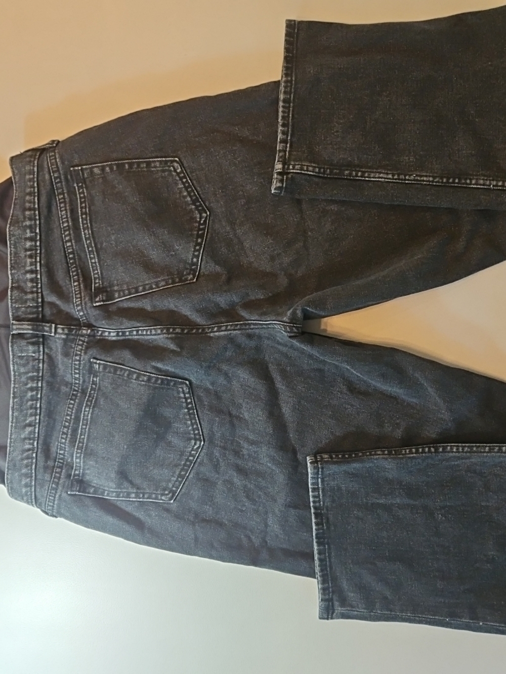Abercrombie Fitch Black Maternity Jeans Stretch Waistband 90's Straight NWOT - Picture 6 of 9